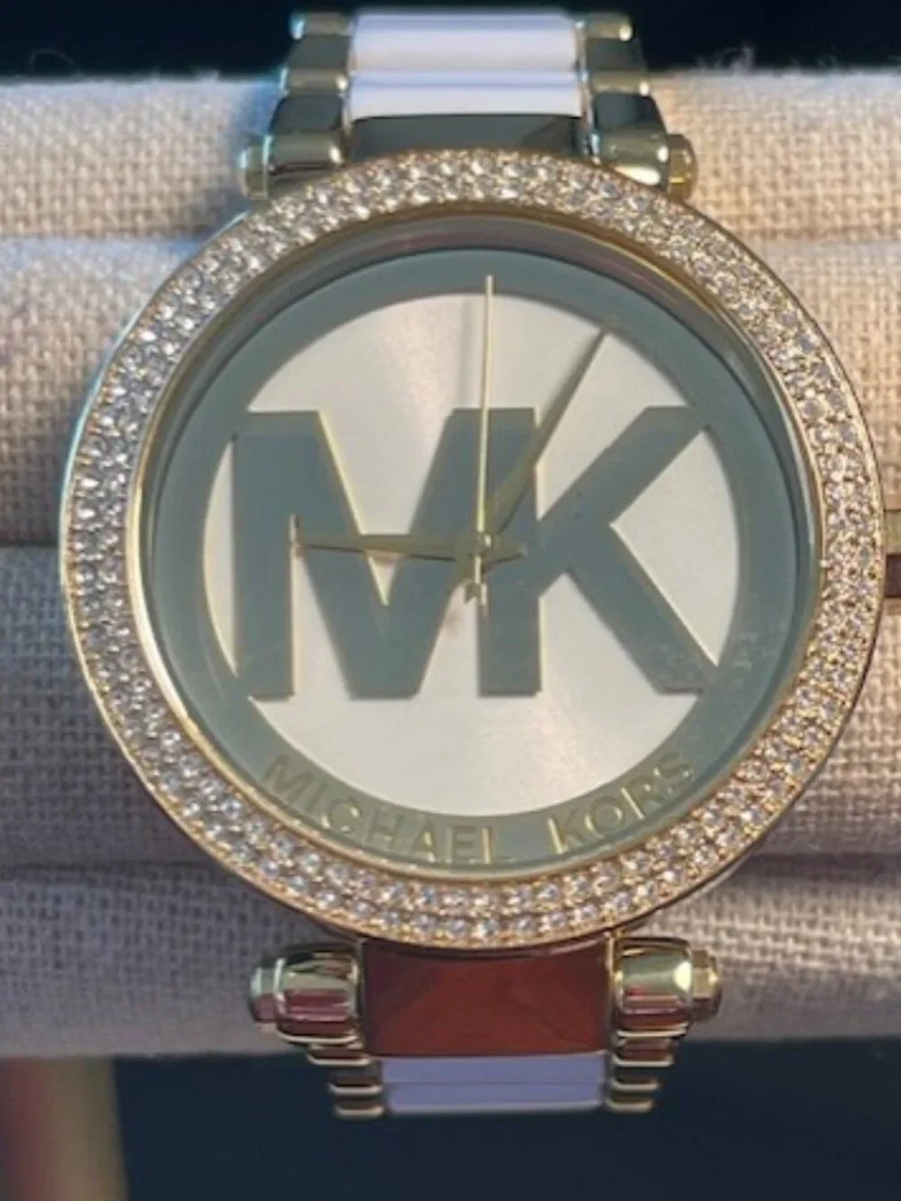 Michael Kors White and Gold Watch
